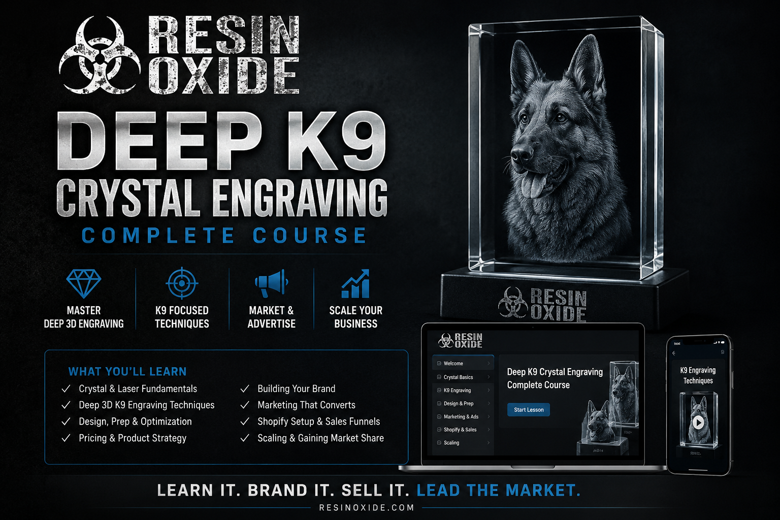 Deep K9 Crystal Engraving Training - Turn Light Into Luxury (and Extra Income)