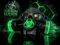 Glowing Gas Mask Piston Skull Display Stand