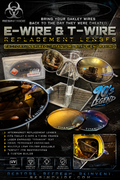 Custom Laser Engraved Polarized T-Wire / e-Wire  Lenses "Titanium" text