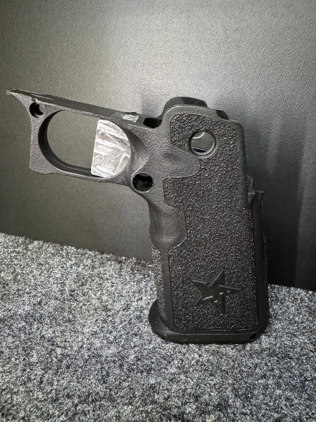 1911 / 2011 Trigger Muonionalusta Iron Nickel Meteorite Adjustable Prodigy Staccato etc Acid Etched - Widmanstätten pattern (Copy)