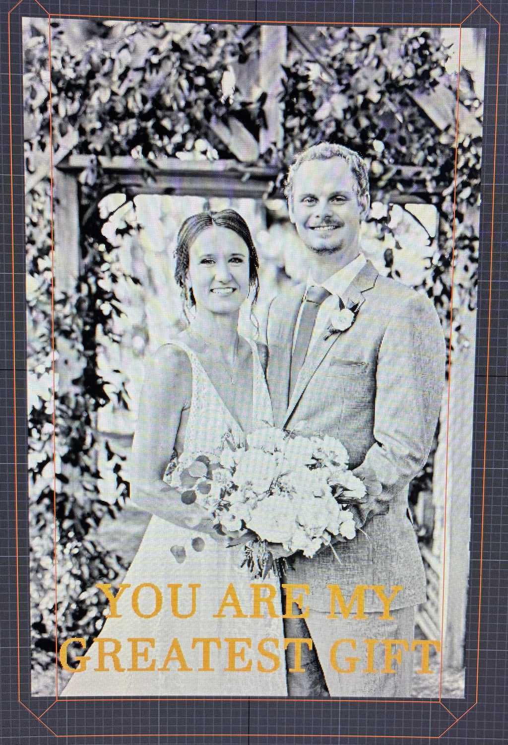 Medium 3D Crystal Photo Personalized Custom Engraved Wedding Mom Dad Gift with LED Base