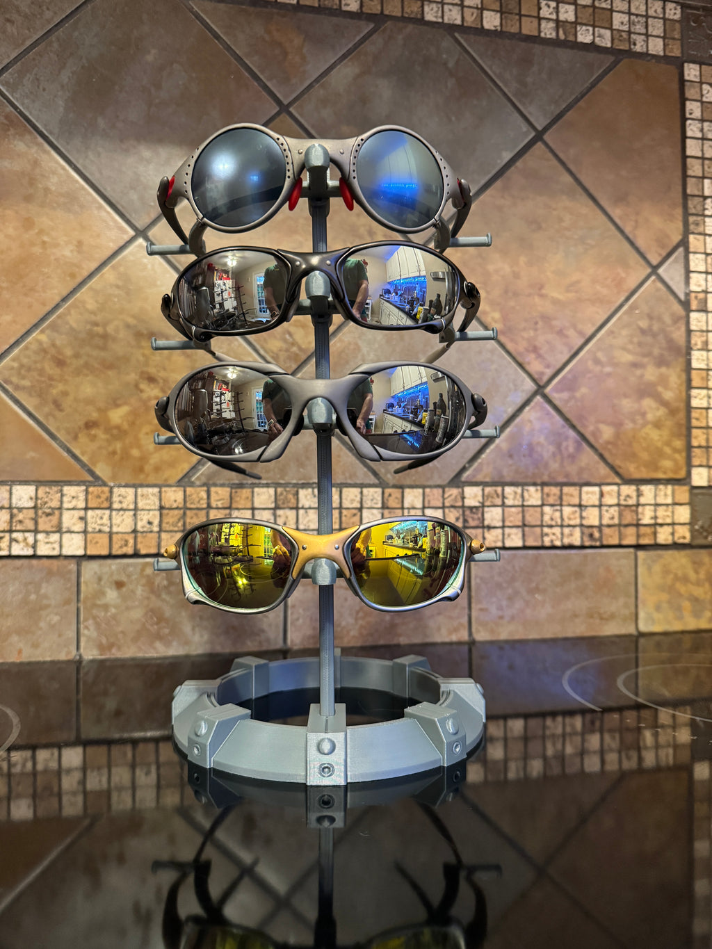 Industrial Sunglasses Holder Display Stand For Oakley, Ray Ban, Costa, X Metal